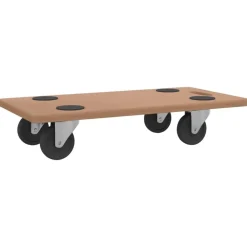 vidaXL Manipulación De Materiales-Soportes con ruedas 2 uds madera de ingeniería rectangular