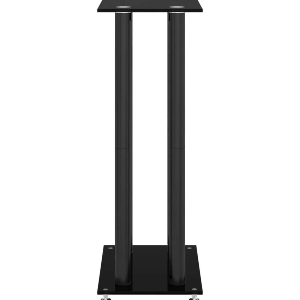 vidaXL Electrónica-Soportes de altavoces 2 uds vidrio templado 4 pilares