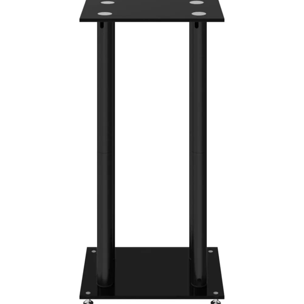 vidaXL Electrónica-Soportes de altavoces 2 uds vidrio templado 4 pilares