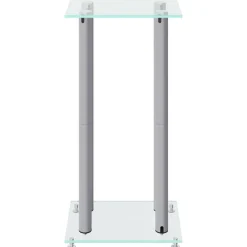 vidaXL Electrónica-Soportes de altavoces 2 uds vidrio templado 4 pilares