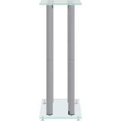 vidaXL Electrónica-Soportes de altavoces 2 uds vidrio templado 4 pilares