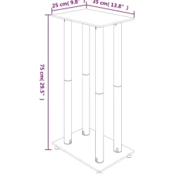 vidaXL Electrónica-Soportes de altavoces 2 uds vidrio templado 4 pilares