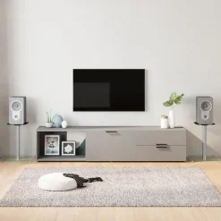 vidaXL Electrónica-Soportes de altavoces 2 uds vidrio templado 1 pilar