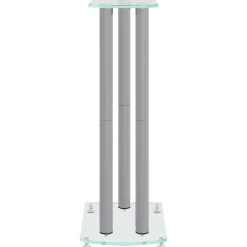 vidaXL Electrónica-Soportes de altavoces 2 uds vidrio templado 3 pilares