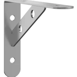 vidaXL Estanterías-Soportes de estante 4 uds acero inoxidable plata 15x2,5x11,5 cm