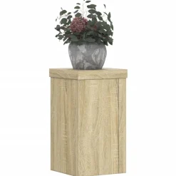 vidaXL Soportes de plantas 2 uds madera 10x10x18 cm Roble Sonoma Outlet