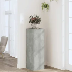 vidaXL Soportes de plantas madera ingeniería gris hormigón 33x33x100cm Gris hormig&oacute;n Hot
