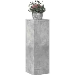 vidaXL Soportes de plantas madera ingeniería gris hormigón 33x33x100cm Gris hormig&oacute;n Hot
