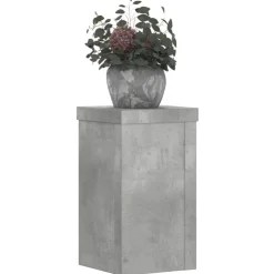 vidaXL Soportes de plantas 2 uds madera gris hormigón 10x10x18 cm Gris hormig&oacute;n