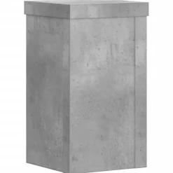 vidaXL Soportes de plantas 2 uds madera gris hormigón 10x10x18 cm Gris hormig&oacute;n