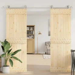 vidaXL Soportes derivación puerta granero 4 unidades Online