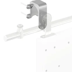 vidaXL Soportes derivación puerta granero 4 unidades Online