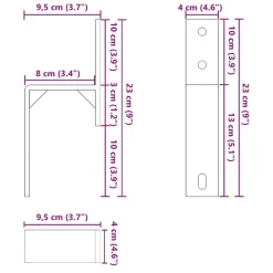 vidaXL Soportes derivación puerta granero 5 piezas para rieles planos Discount