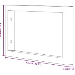 vidaXL Accesorios De Bricolaje-Soportes estante de lavabo 2 uds rectangular acero