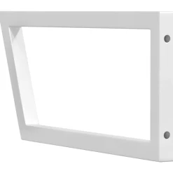 vidaXL Soportes estante de lavabo 2 unidades trapecio acero Blanco Outlet