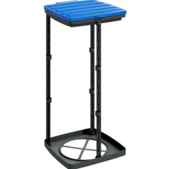 vidaXL Productos Del Hogar-Soportes para bolsas de basura 2 uds PP negro y azul 60 L