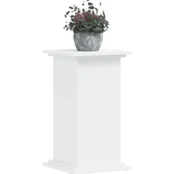 vidaXL Soportes para plantas madera de ingeniería 33x33x60 cm Blanco
