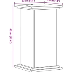 vidaXL Soportes para plantas madera de ingeniería 33x33x60 cm Blanco