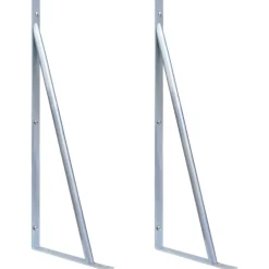 vidaXL Soportes para postes de valla 2 unidades acero galvanizado Online