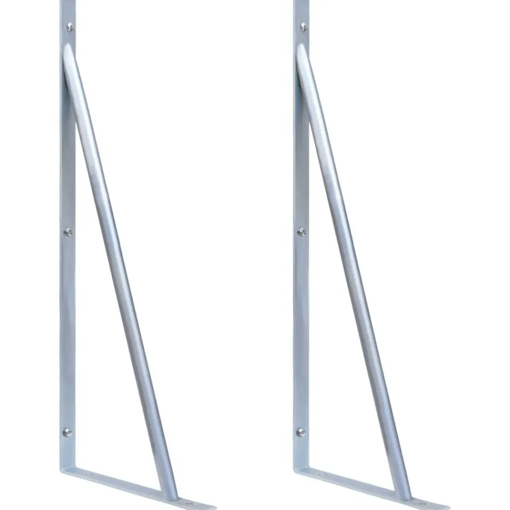 vidaXL Soportes para postes de valla 2 unidades acero galvanizado Online