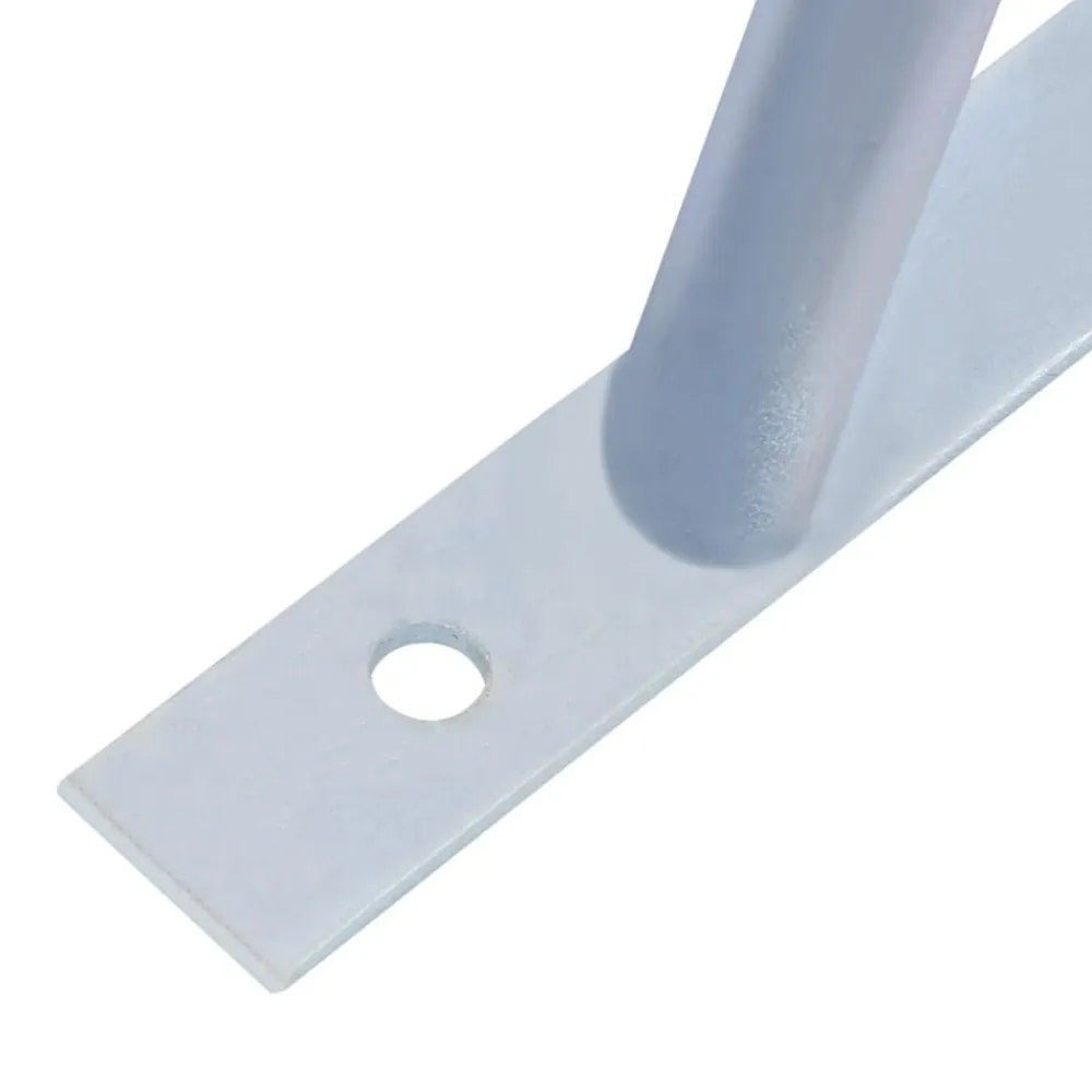 vidaXL Soportes para postes de valla 2 unidades acero galvanizado Online