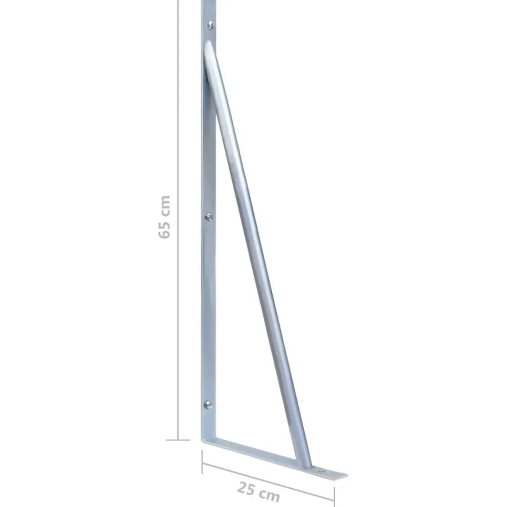 vidaXL Soportes para postes de valla 2 unidades acero galvanizado Online