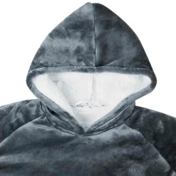 vidaXL Sudadera manta M Forro Polar y Franela Azul marino