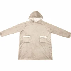 vidaXL Sudadera manta M Forro Polar y Franela Beige