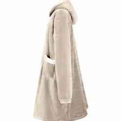 vidaXL Sudadera manta M Forro Polar y Franela Beige