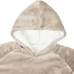 vidaXL Sudadera manta M Forro Polar y Franela Beige
