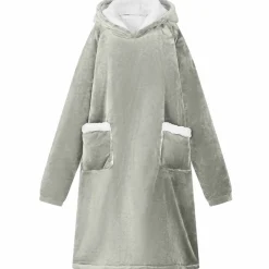 vidaXL Sudadera manta M Forro Polar y Franela Gris New