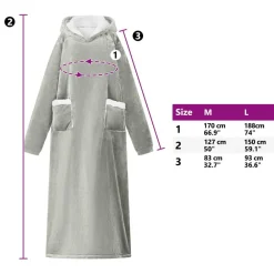 vidaXL Ropa Y Accesorios-Sudadera manta M Forro Polar y Franela