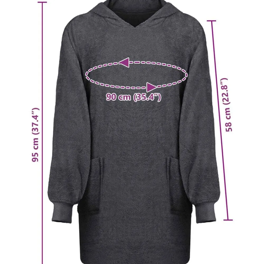 vidaXL Ropa Y Accesorios-Sudadera manta KINN L Algodón