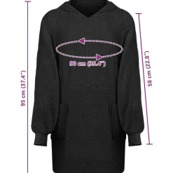 vidaXL Ropa Y Accesorios-Sudadera manta KINN L Algodón