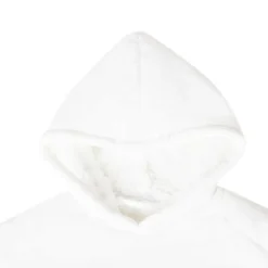 vidaXL Sudadera manta M Forro Polar y Franela White Discount
