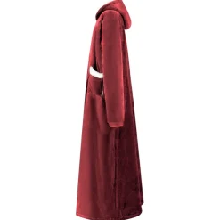 vidaXL Sudadera manta M Forro Polar y Franela Rojo burdeos Discount