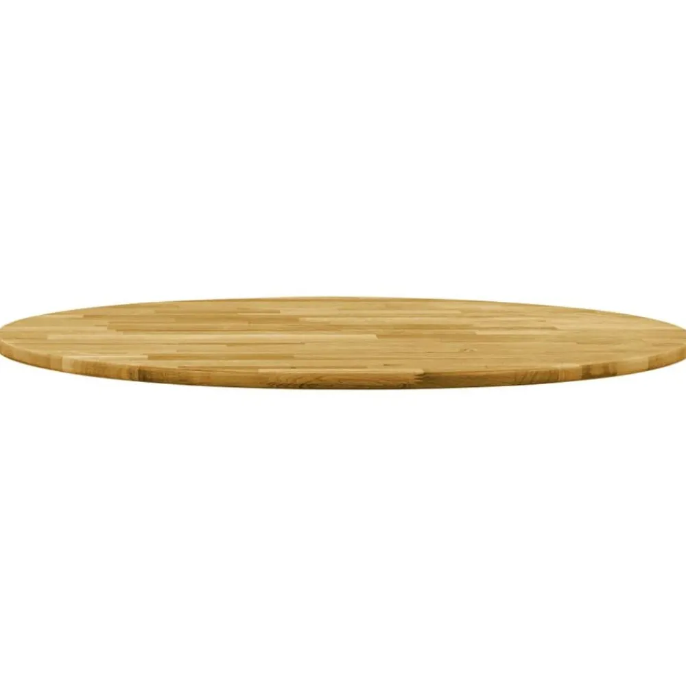 vidaXL Accesorios Para Mesas-Superficie de mesa redonda madera maciza de roble 23 mm 500 mm