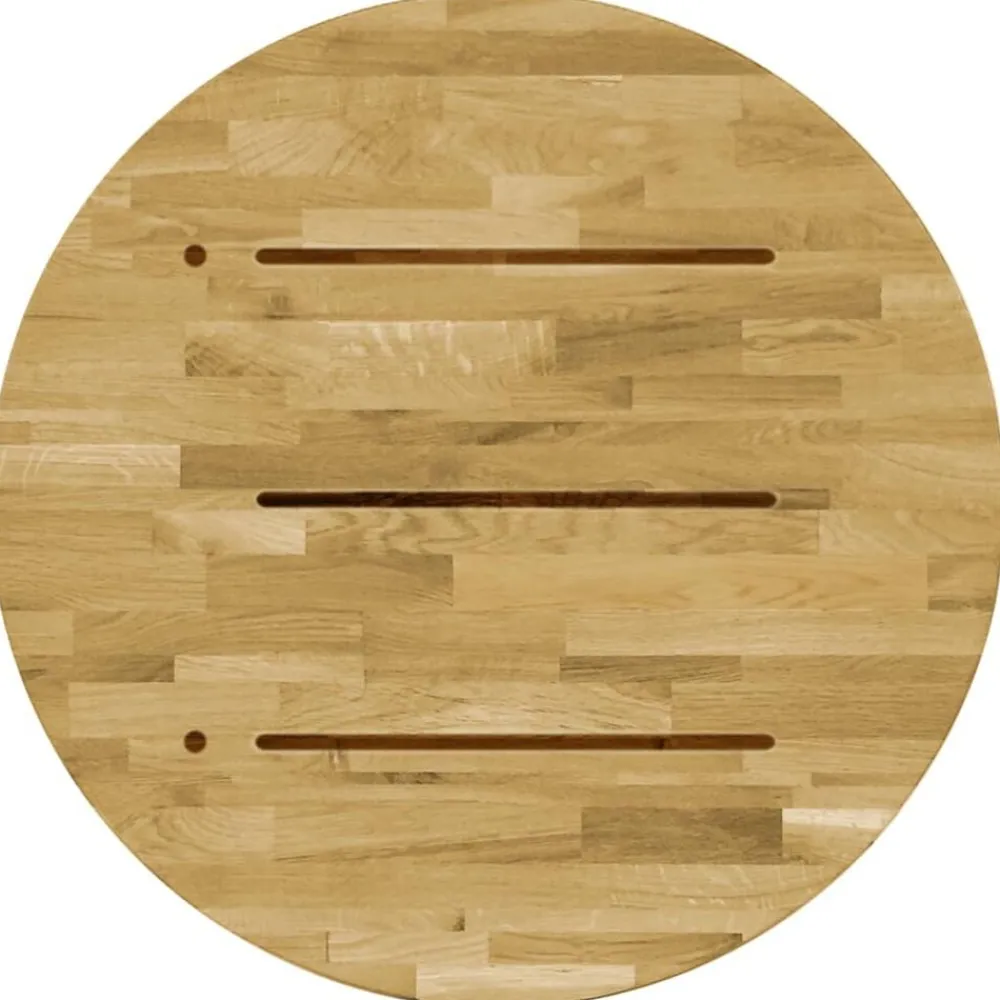 vidaXL Accesorios Para Mesas-Superficie de mesa redonda madera maciza de roble 23 mm 500 mm