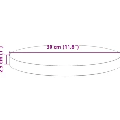 vidaXL Accesorios Para Mesas-Superficie de mesa madera maciza de pino Ø30x2,5 cm