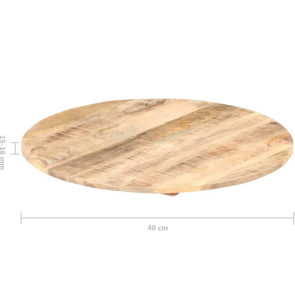 vidaXL Accesorios Para Mesas-Superficie de mesa redonda madera maciza de mango 15-16 mm 40cm