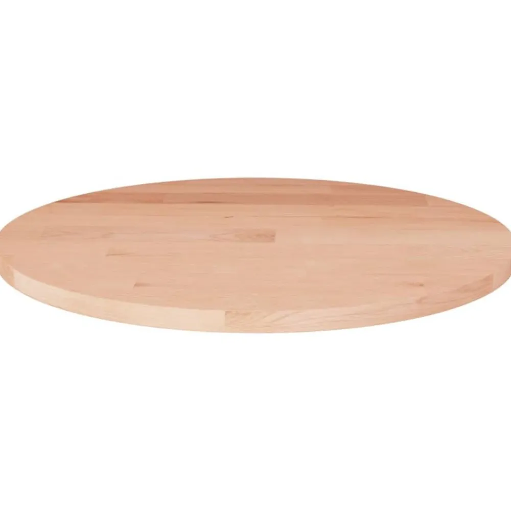 vidaXL Accesorios Para Mesas-Superficie de mesa redonda madera de roble sin tratar Ø30x1,5cm