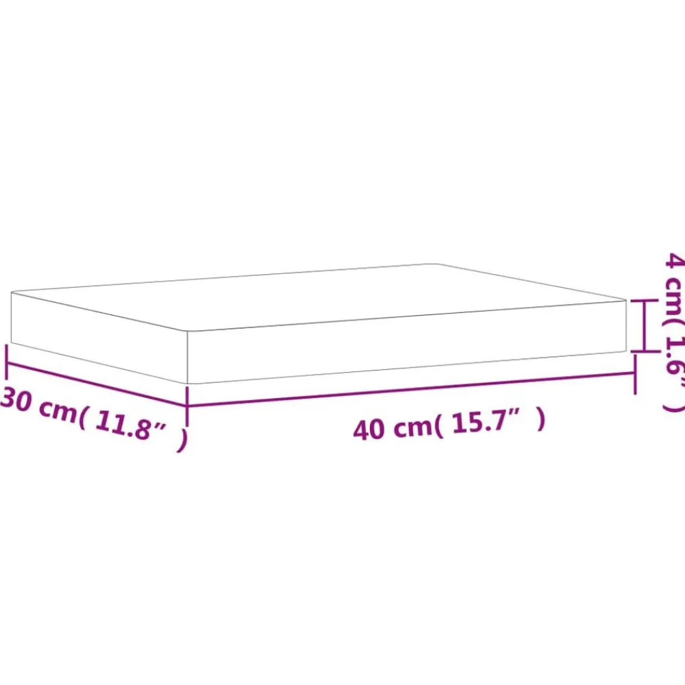 vidaXL Tabla de cortar madera maciza de haya 40x30x4 cm Clearance