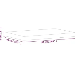 vidaXL Tabla de cortar madera maciza de haya 60x40x4 cm Sale