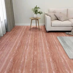 vidaXL Materiales De Construcción-Tablas de Suelo 55 pcs Rojo 5,11 m² PVC