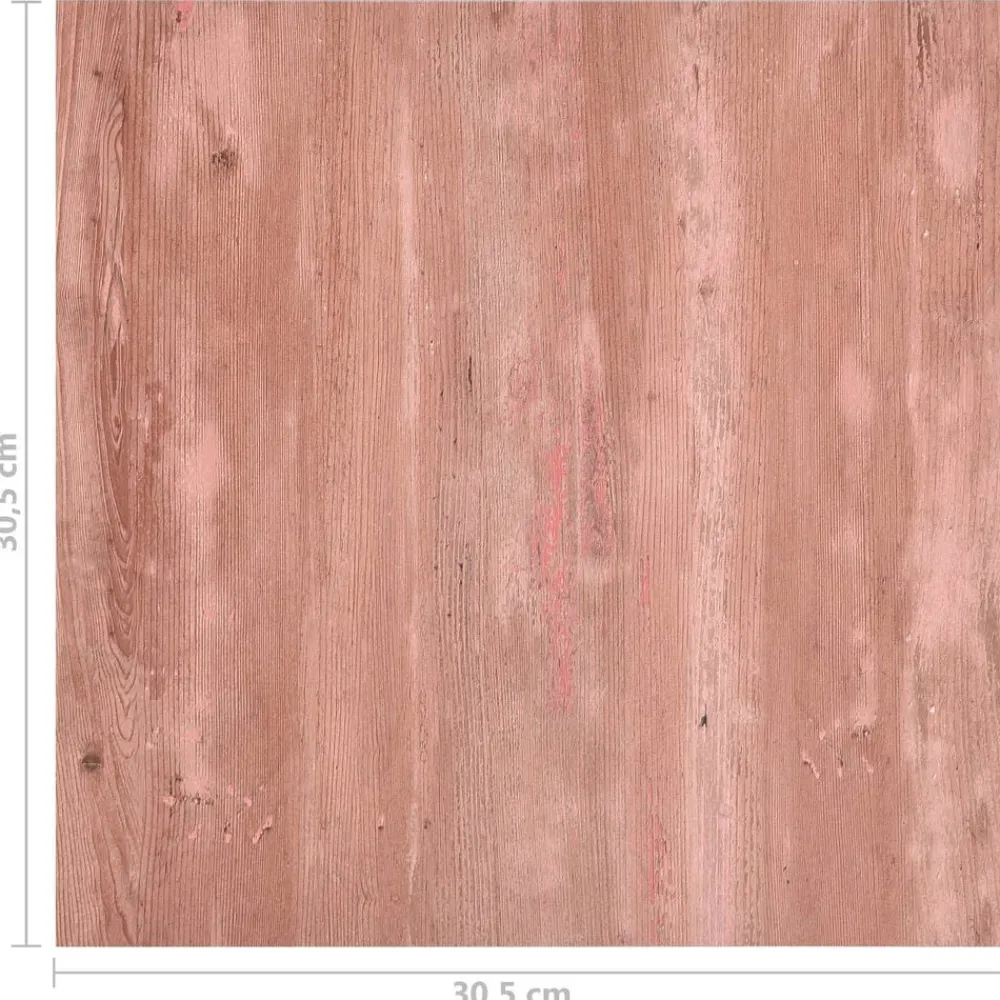 vidaXL Materiales De Construcción-Tablas de Suelo 55 pcs Rojo 5,11 m² PVC