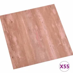 vidaXL Materiales De Construcción-Tablas de Suelo 55 pcs Rojo 5,11 m² PVC