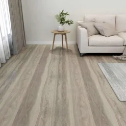 vidaXL Materiales De Construcción-Tablas de Suelo 55 pcs Taupé 5,11 m² PVC
