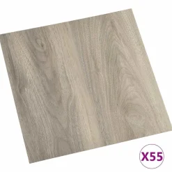 vidaXL Materiales De Construcción-Tablas de Suelo 55 pcs Taupé 5,11 m² PVC