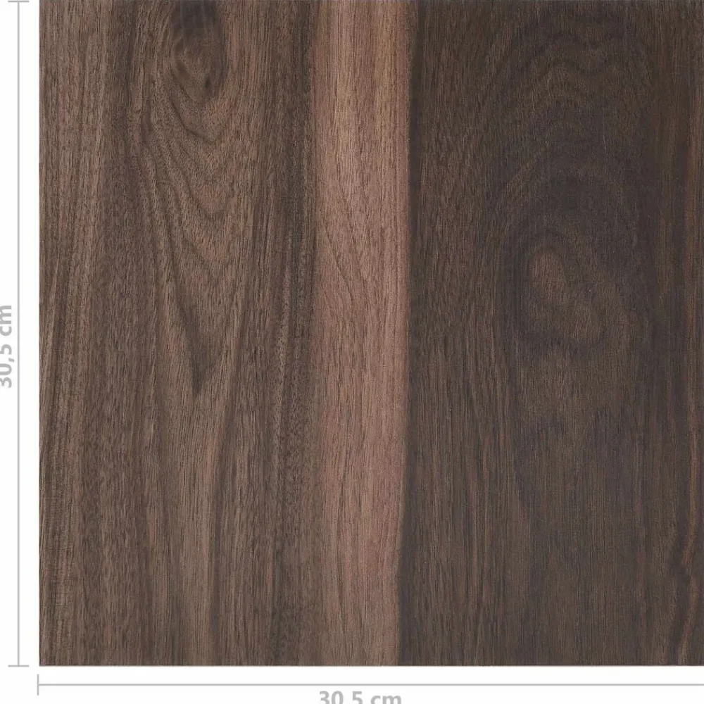 vidaXL Materiales De Construcción-Tablas de Suelo 55 pcs Marrón Oscuro 5,11 m² PVC