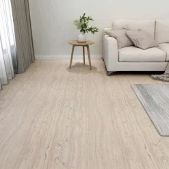 vidaXL Materiales De Construcción-Tablas de Suelo 55 pcs Marrón Claro 5,11 m² PVC